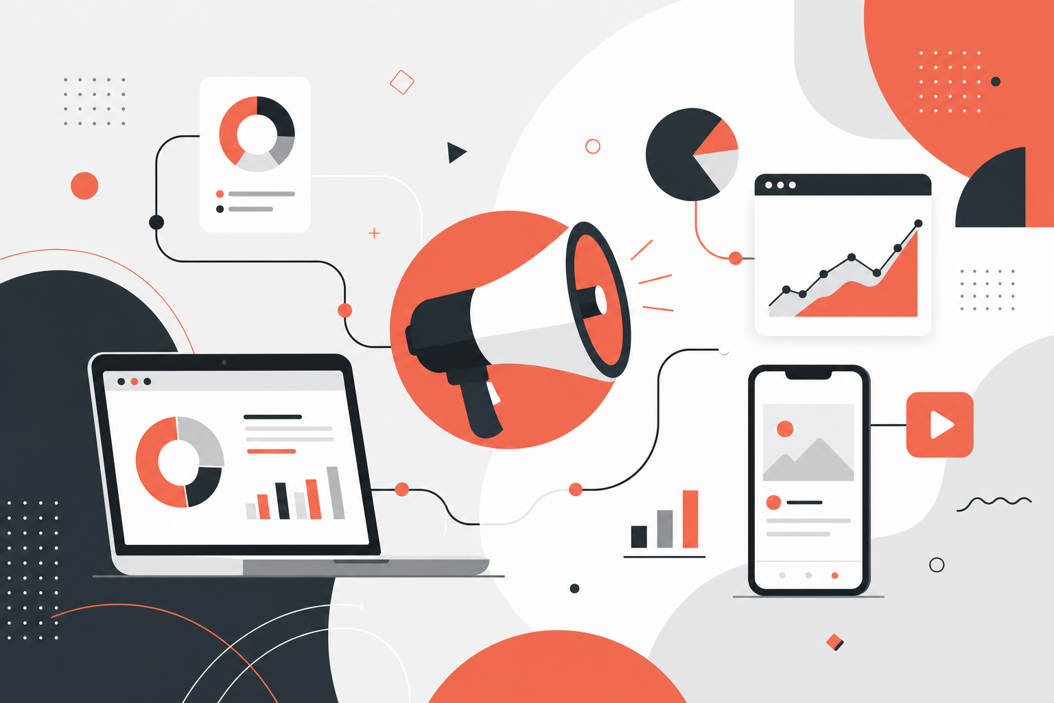 Digital advertising illustration